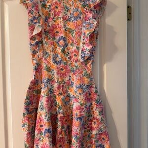 Floral adult  Dress with Ruffle Sleeves